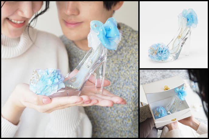 彼女の誕生日プレゼントにメリアルームのシンデレラのガラスの靴プリンセスブルー