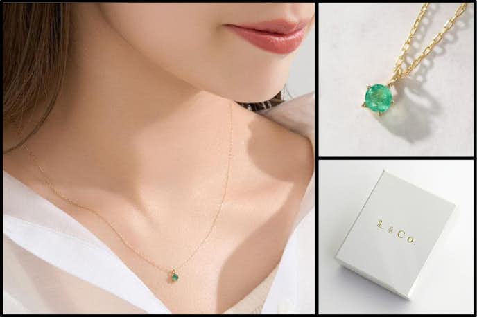 30代女性におすすめのアクセサリーはエルアンドコーのK10誕生石ネックレス