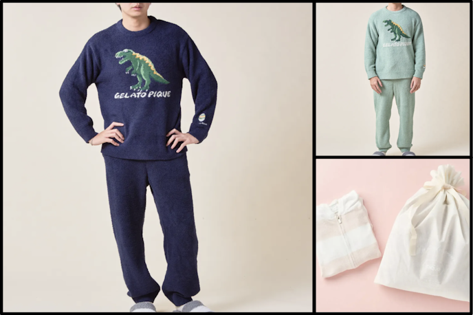 大学生彼氏のクリスマスプレゼント:gelato pique(ジェラートピケ) パウダーダイナソーJQDプルオーバー&ロングパンツ