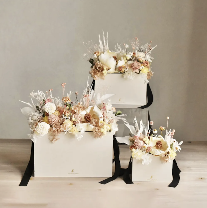大学生の彼女が喜ぶお花・生活雑貨④ Always Flowers(オールウェイズフラワーズ) Flower BAG ベージュ