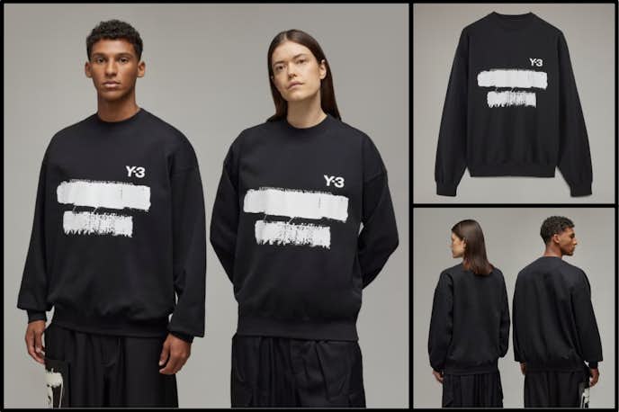 Y-3のペアトレーナー① GRAPHIC CREW SWEATER