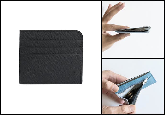 革財布の日本製ブランドのおすすめ：AP×ROO コンパクト財布／FLAT square ブラック