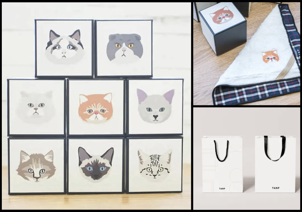 ハンカチのおすすめギフトはMR. & MRS. CHIEF ハンカチ［NEKO］