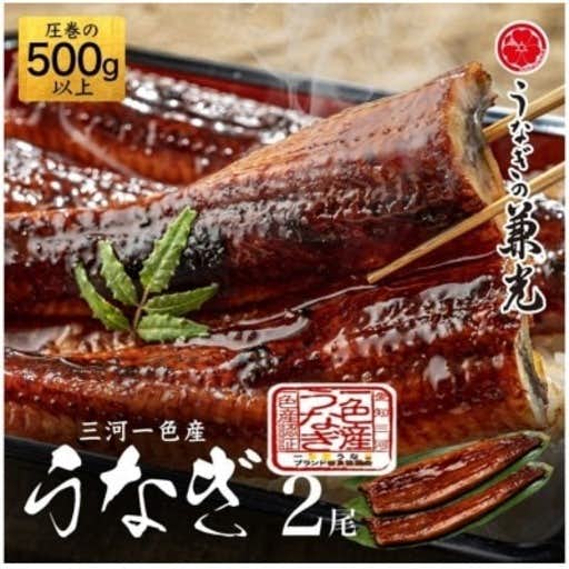 おすすめの愛知県西尾市のふるさと納税に 三河一色産鰻蒲焼　特々大2尾(500g以上)