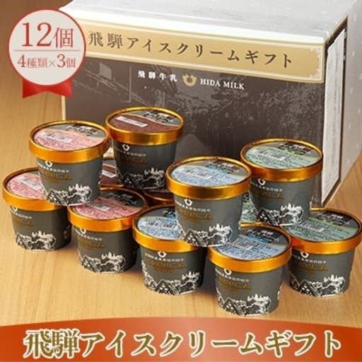 おすすめの岐阜県下呂市のふるさと納税に飛騨酪農「飛騨アイスクリームギフト」12個入り