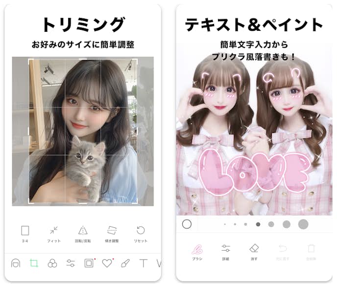 LINE Cameraの詳細画面