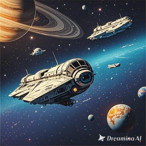 Dreaminaで生成したSF系の画像