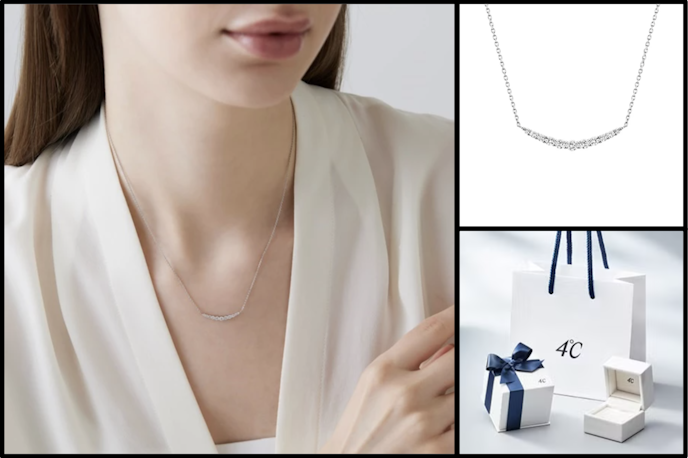 社会人彼女へのクリスマスプレゼントにおすすめの4℃ プラチナネックレス