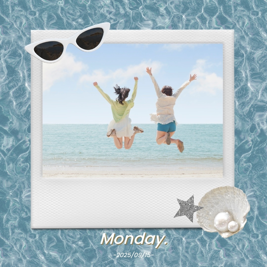 BeautyPlusでフレーム加工した画像