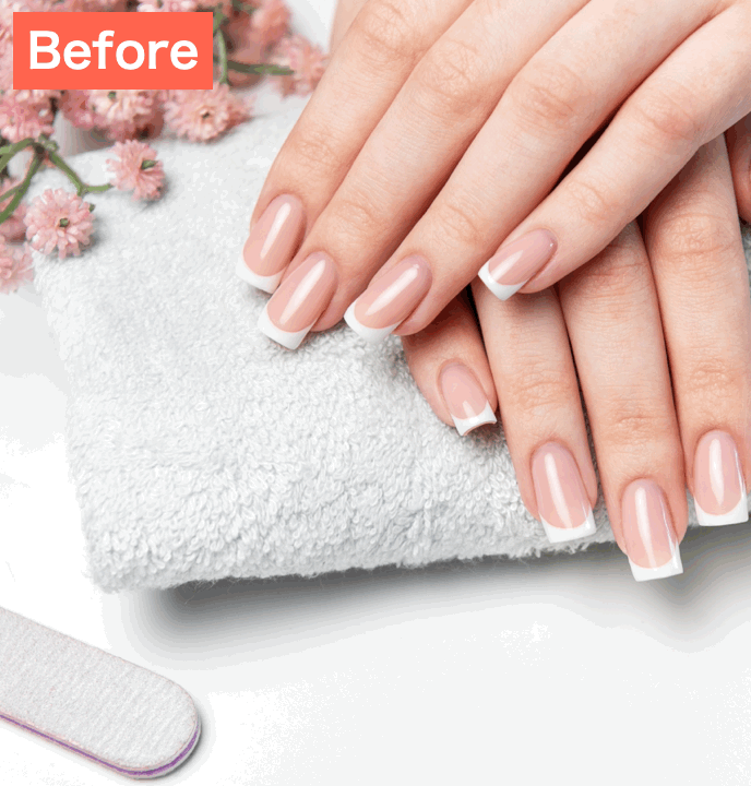 BeautyPlusで白加工をした画像