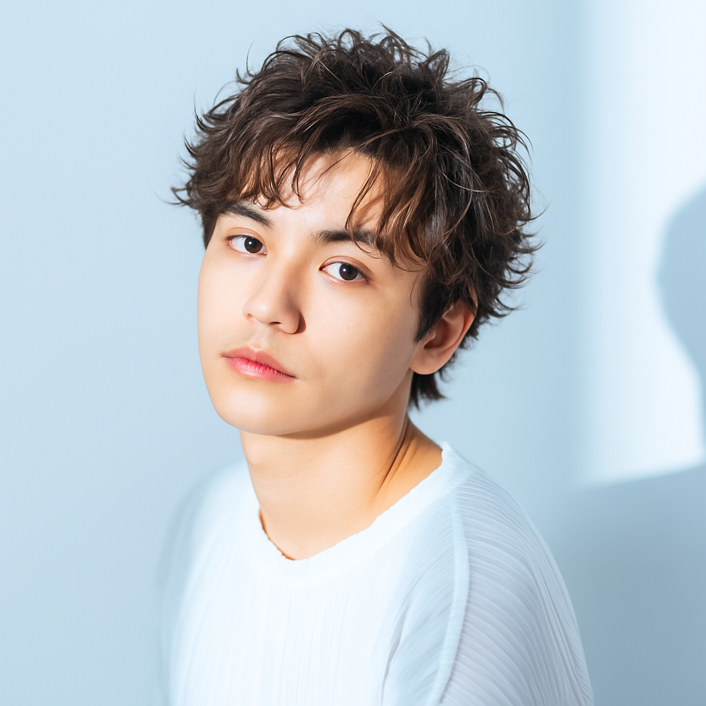 メンズパーマ×ベリーショートの髪型...