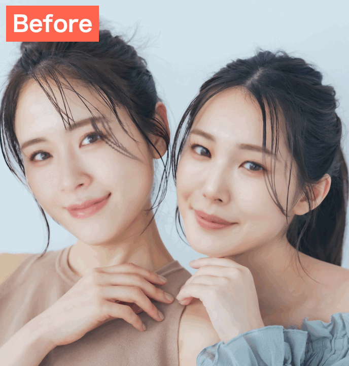 SNOWで白加工した画像