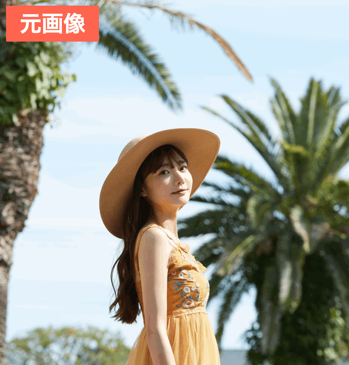 BeautyPlusでモザイクを入れた