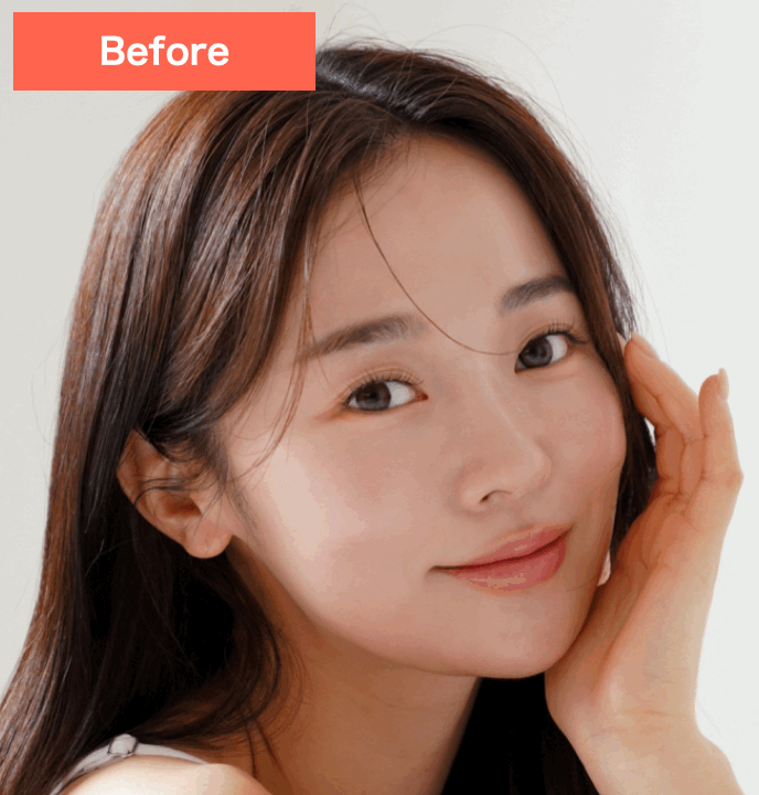 BeautyPlusでメイクをした画像