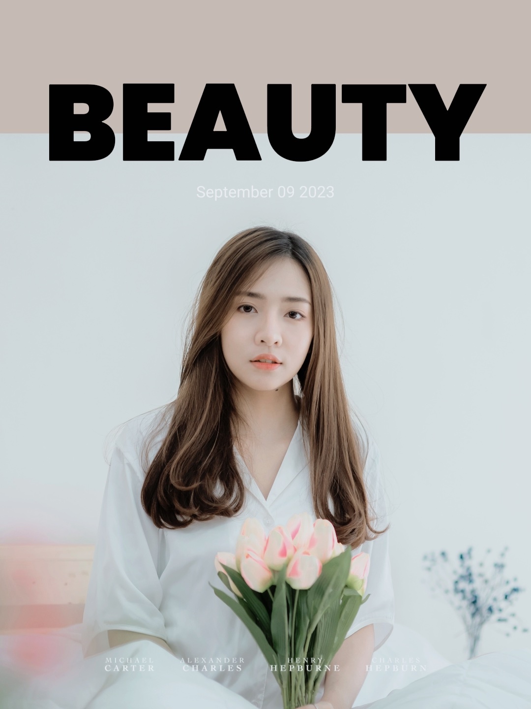 BeautyPlusで作った雑誌の表紙風の画像
