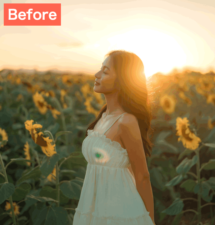 BeautyPlusで逆光の写真を補正した画像