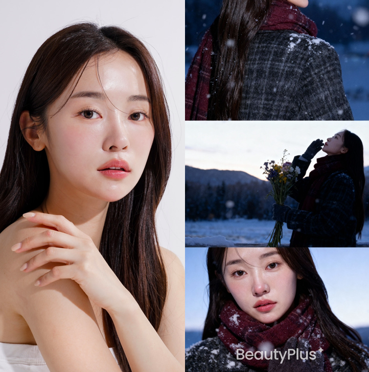 BeautyPlusでAI雪加工をしてみた