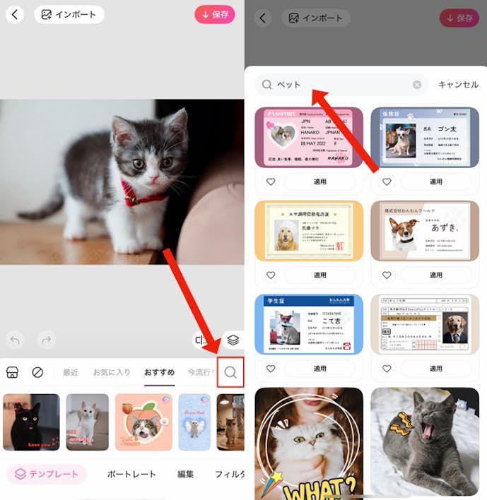 ペットの写真を可愛く加工する方法②