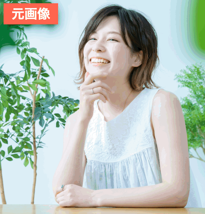 BeautyPlusでAI加工をした画像