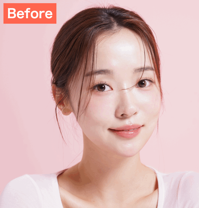 BeautyPlusでメイク加工をした画像