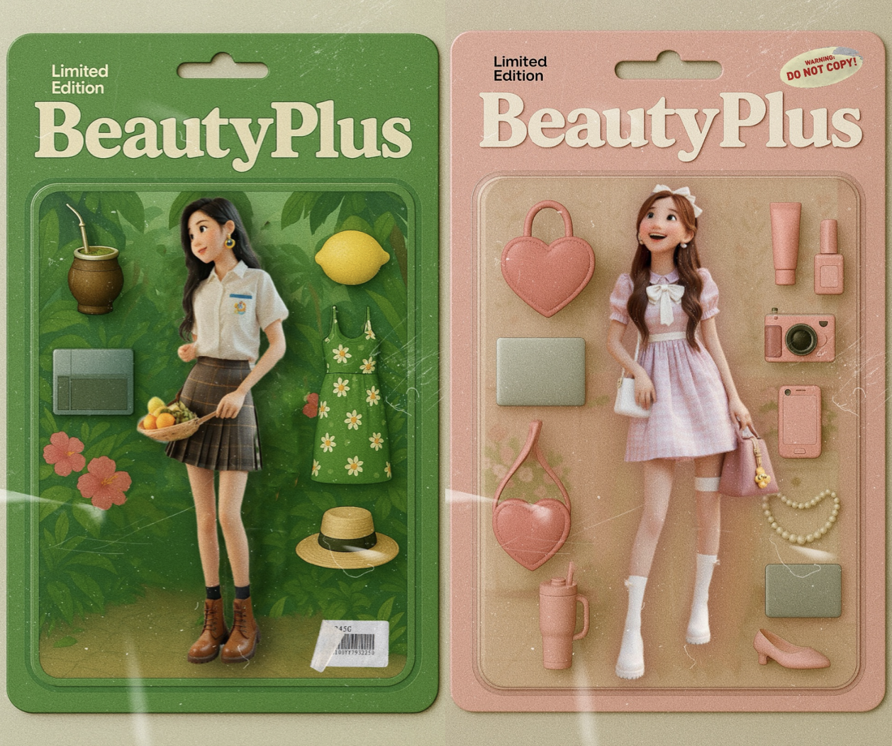 BeautyPlusのAIで写真をフィギュア化加工した画像