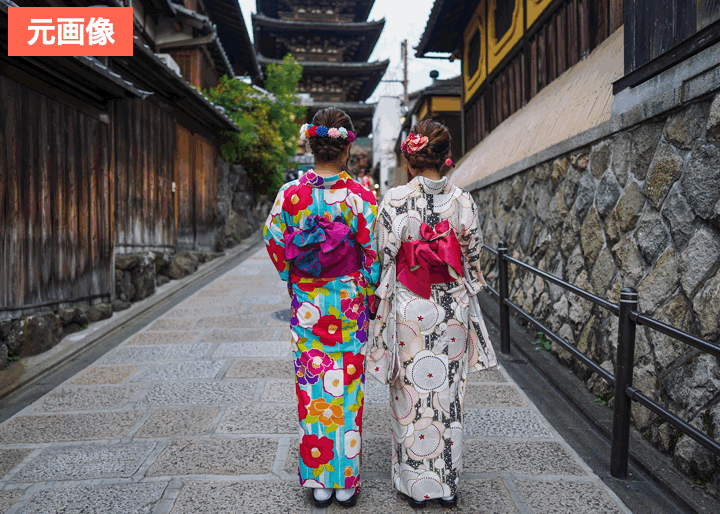 BeautyPlusで昭和風に加工した画像