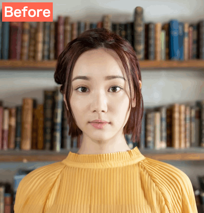 BeautyPlusで写真の背景を白くした画像