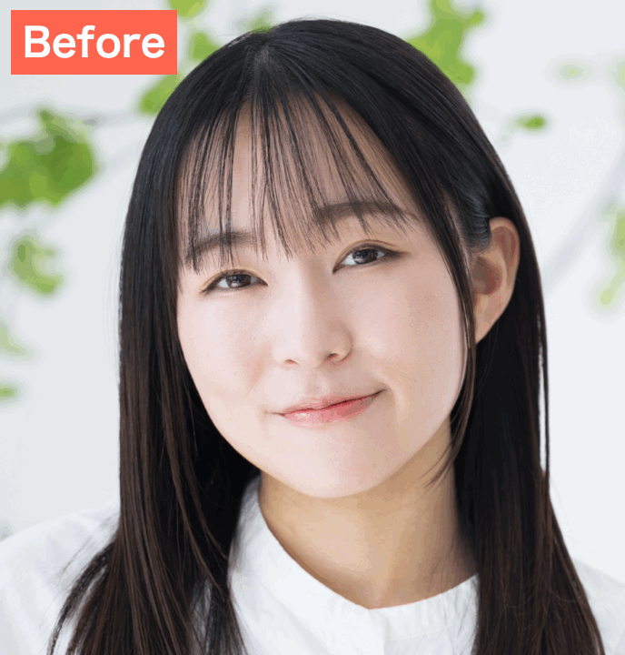 BeautyPlusで鼻を加工した画像