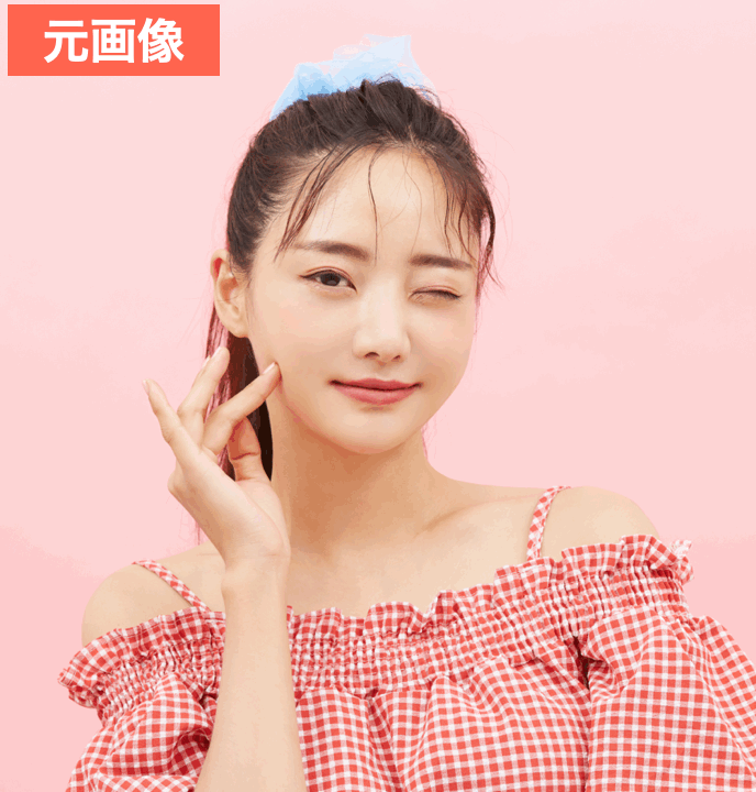 BeautyPlusで泣き顔にした画像