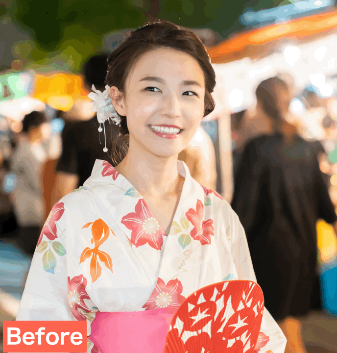 BeautyPlusで写真の人物を切り抜いた画像