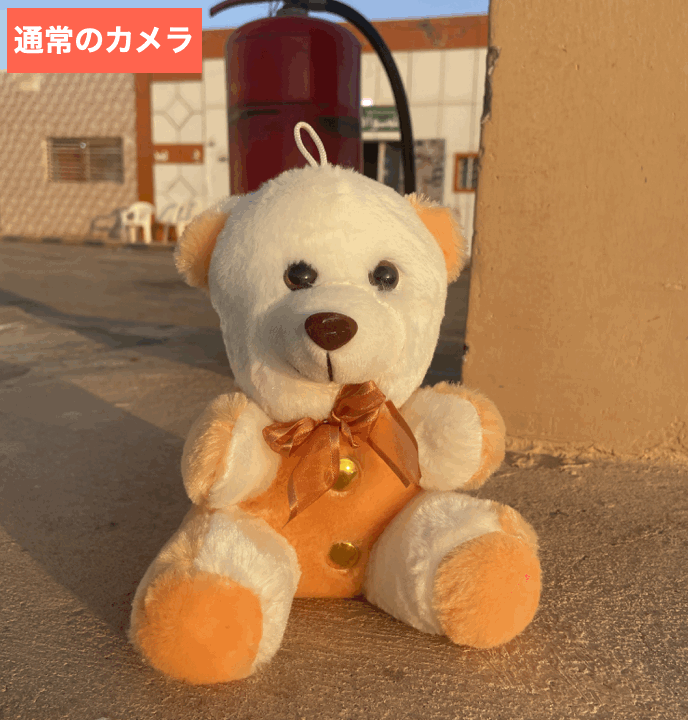 BeautyPlusでぬい撮りを可愛く加工した画像