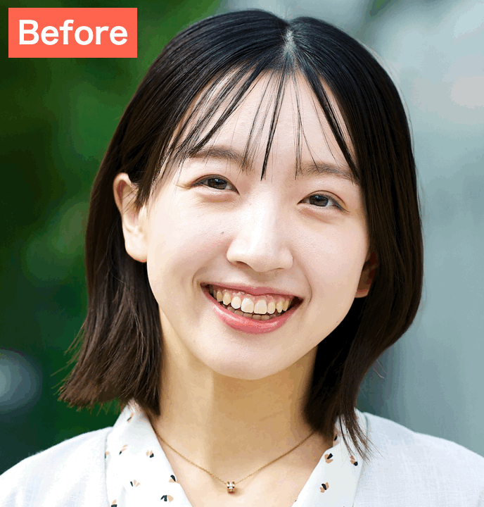 BeautyPlusで鼻を加工した画像