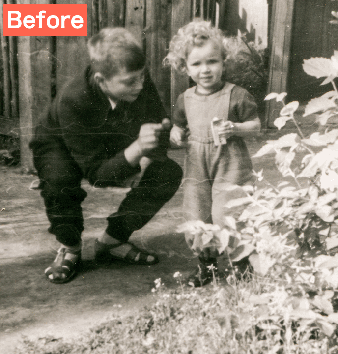 BeautyPlusで色褪せた写真を復元した画像