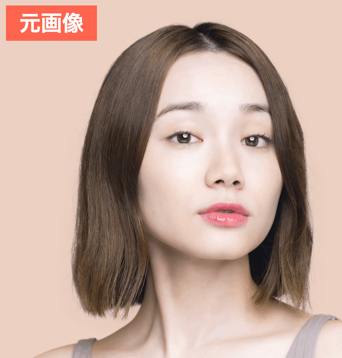 BeautyPlusで自分に似合う髪型をシミュレーショした画像