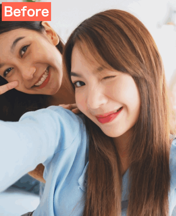 BeautyPlusで魚眼レンズ風に加工した画像