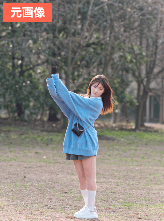 BeautyPlusで平成レトロ風に加工した画像