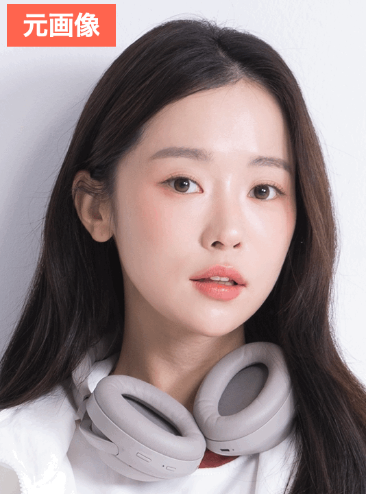 BeautyPlusでまつ毛を加工した画像