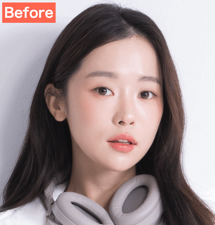 SNOWでリップ加工をした画像