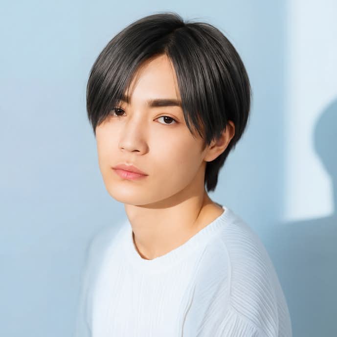 グレーアッシュ×センターパート×柔らかい落ち感:「ビューティーン メイクアップカラー グレーアッシュ」で近い色味を再現しやすい