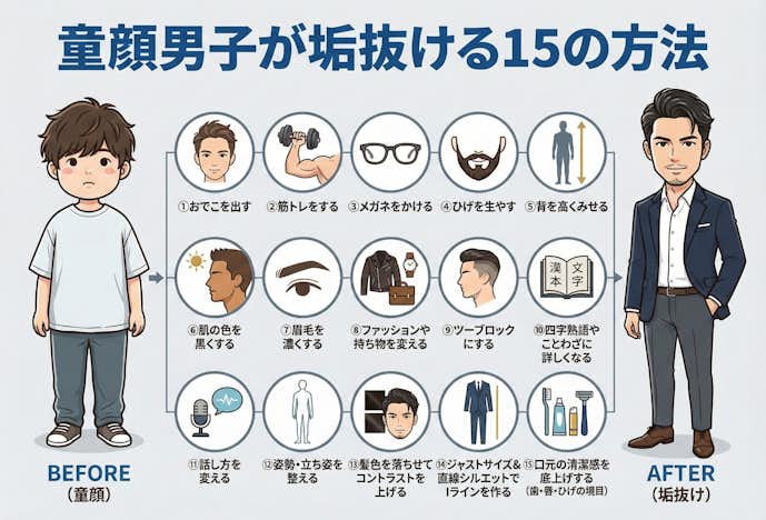童顔男子が垢抜ける方法.jpeg