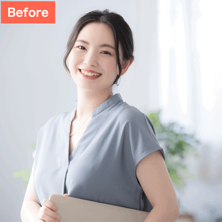 SNOWで目を光らせた画像