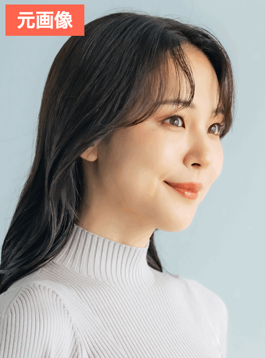 BeautyPlusで横顔を加工した画像