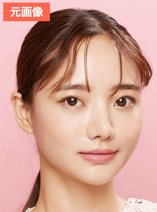 BeautyPlusでまつ毛を加工した画像