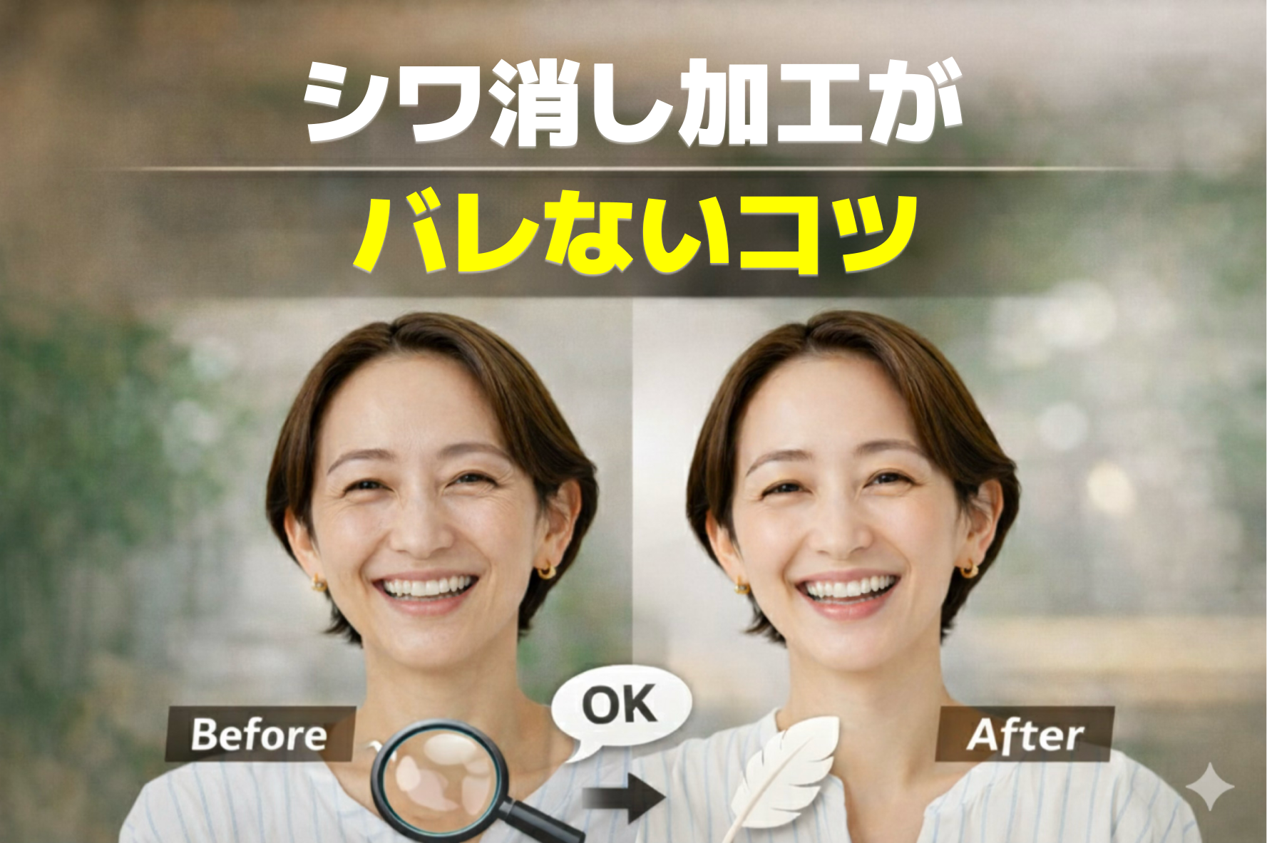 アプリのシワ消し加工がバレないコツ