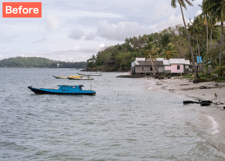 BeautyPlusで昼の写真を夜にした画像