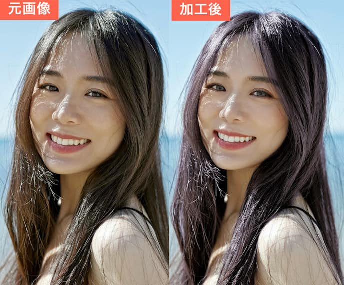 SNOWで韓国アイドル風に加工してみた