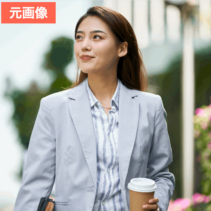 SODAで横顔を加工した画像