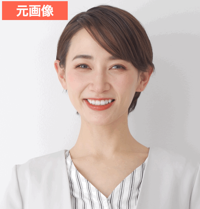 BeautyPlusで髪の毛を伸ばした画像