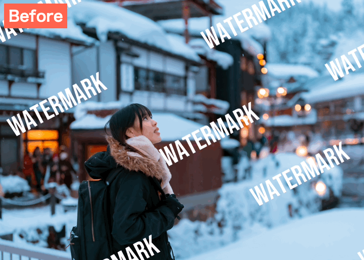 BeautyPlusでウォーターマークを消した画像