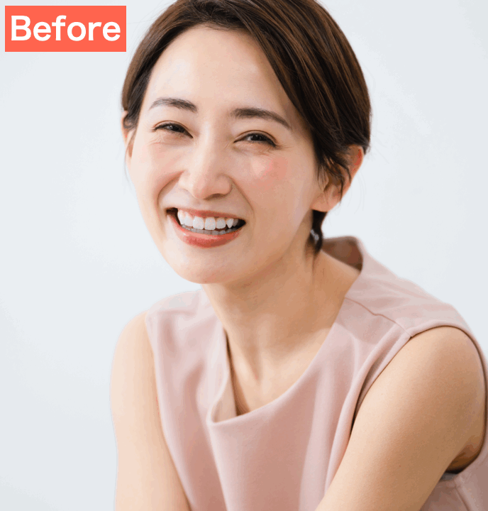 SNOWでメガネをつけた画像